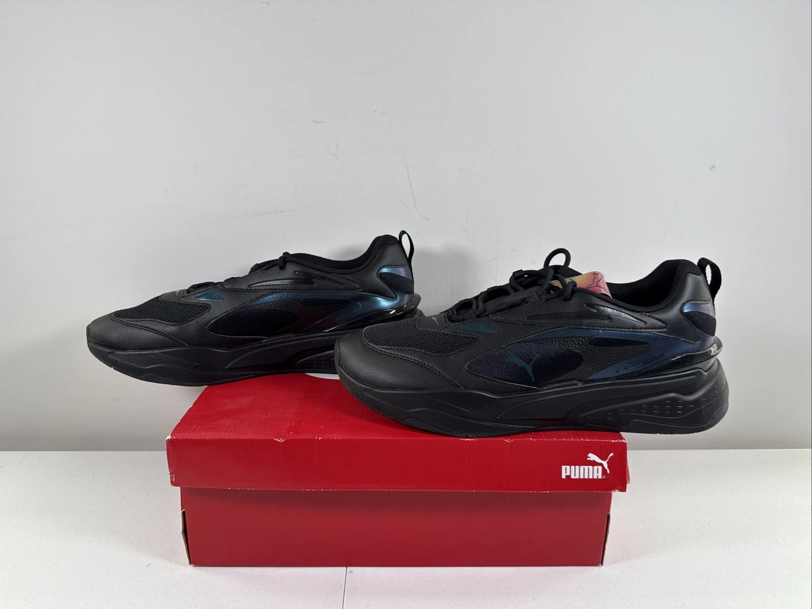 Scarpe uomo Puma RS Fast Futurverse nere iridescenti nuove rare 375618 01 uomo 12