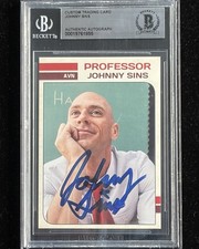 Johnny Sins Signed Trading Card Beckett BAS Encapsulated Autograph COA