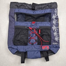 Mochila de surf GAP 2004 azul rojo bolsa de cincha Y2K Gorpcore malla paquete de equipo de playa