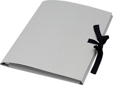 folia Zeichnungsmappe aus Graupappe DIN A3 mit Schleife
