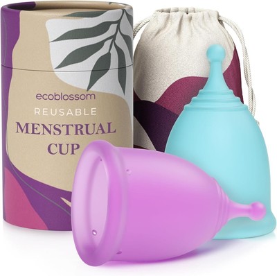 EcoBlossom Reusable Menstrual Cup Set - The Most Reliable Medical Grade...