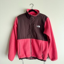 The North Face Pink  Brown Denali Fleece Full Zip Jacket Large Gorp Gorp Core