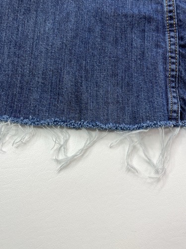 Gap Denim Women's Size 32 Maxi Long Raw Hem Dark Wash Skirt - Picture 16 of 24