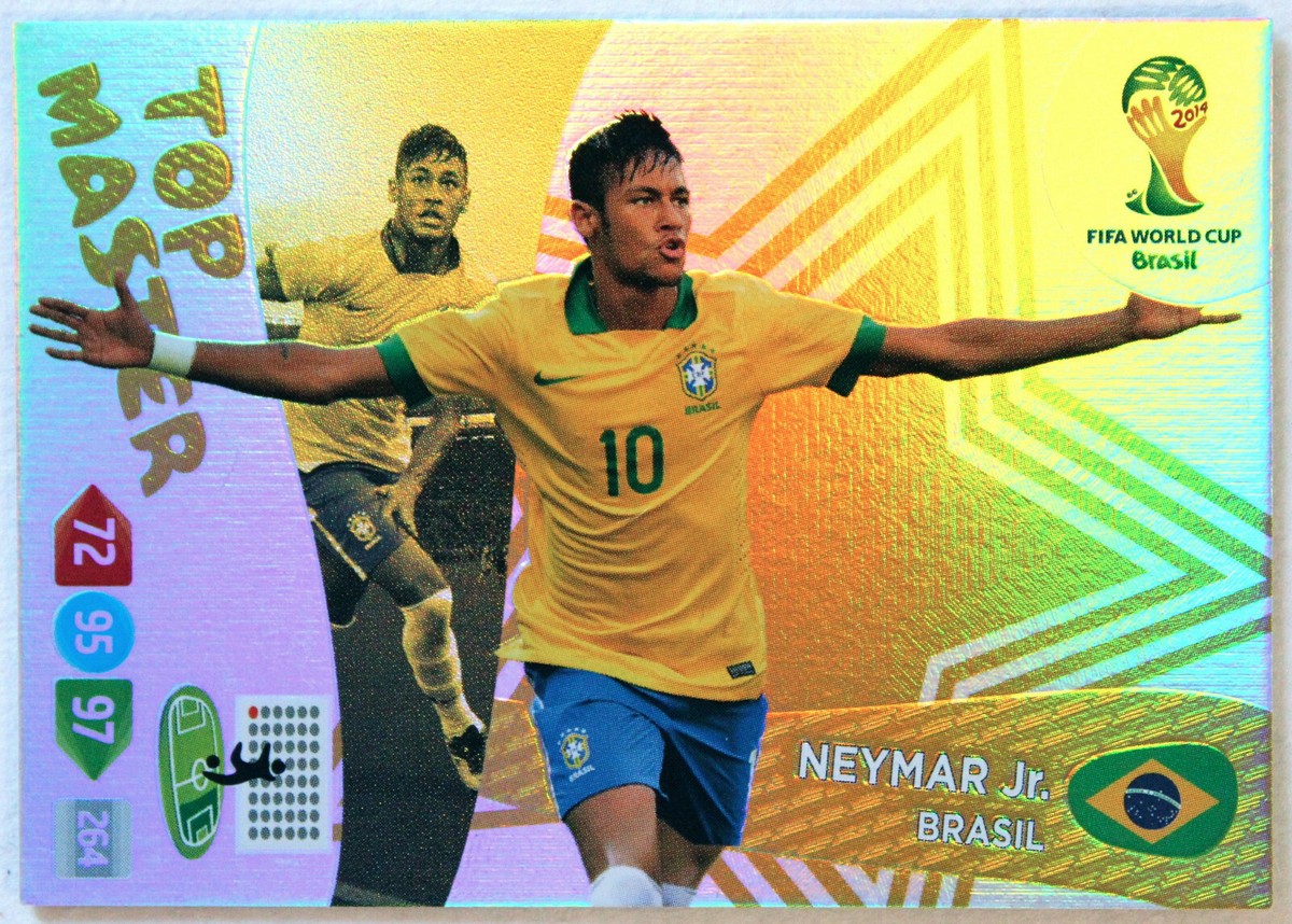 Panini Adrenalyn XL Card Neymar Jr. Top Master # 407 World Panini Adrenalyn XL Card Neymar Jr. Top Master # 407 World