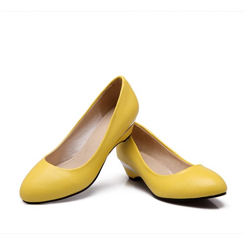Zapatos de salón informales informales de cuero sintético punteras redondas talla AU S055 - Imagen 30 de 43