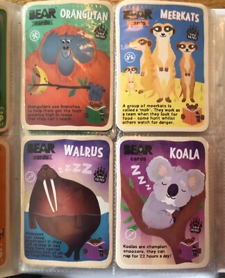 rare yoyo bear cards YOYO BEAR CARDS ANIMALS - rare and standards animals! some bonus too!