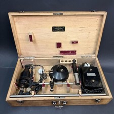 RARE ANCIEN MICROSCOPE 1920 ÉTUI D'ORIGINE ACCESSOIRES BERLIN ALLEMAGNE MARQUÉ