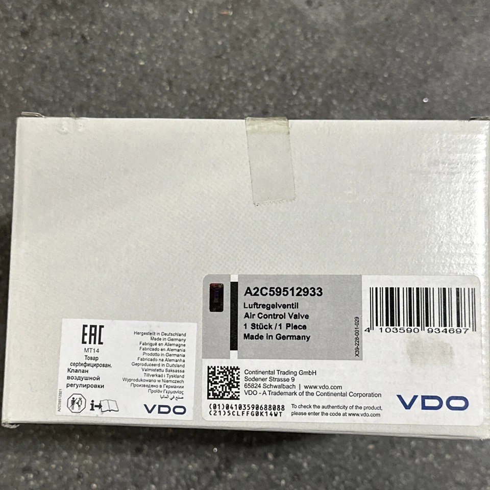 VDO A2C59512933 Solapa de Control, Suministro de Aire para AUDI,VW Foto 2 de 2