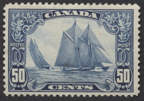 Canada #158 50c Bluenose F-VF Centered Unused NO GUM THIN