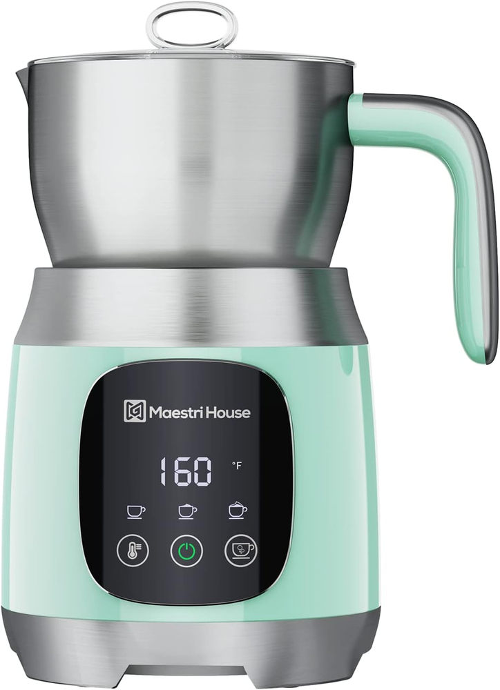 21OZ Milk Frother with Adjustable Temperature and Froth Thickness, Steamer Included