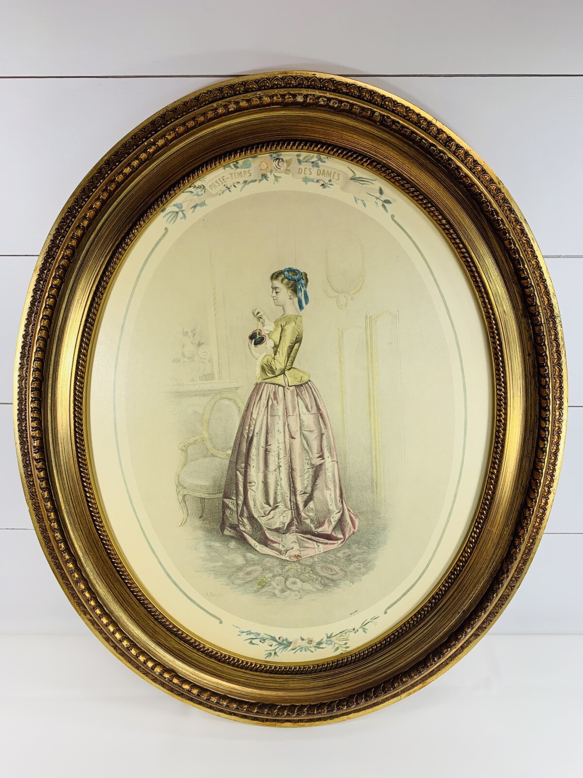 Vintage Oval Wall Hanging Oval 1940 Victorian Home Decor Lady Art eBay