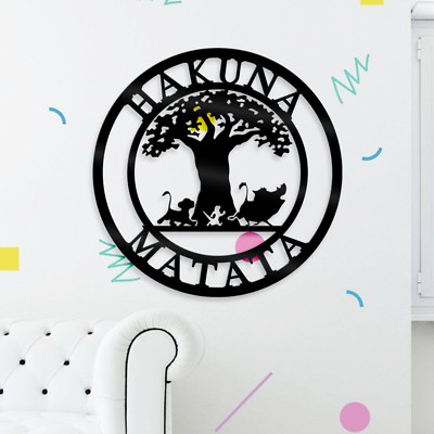 Hakuna Matata Metal Sign, Lion King Theme Sign, Christmas Gifts, Kids Gift Sign