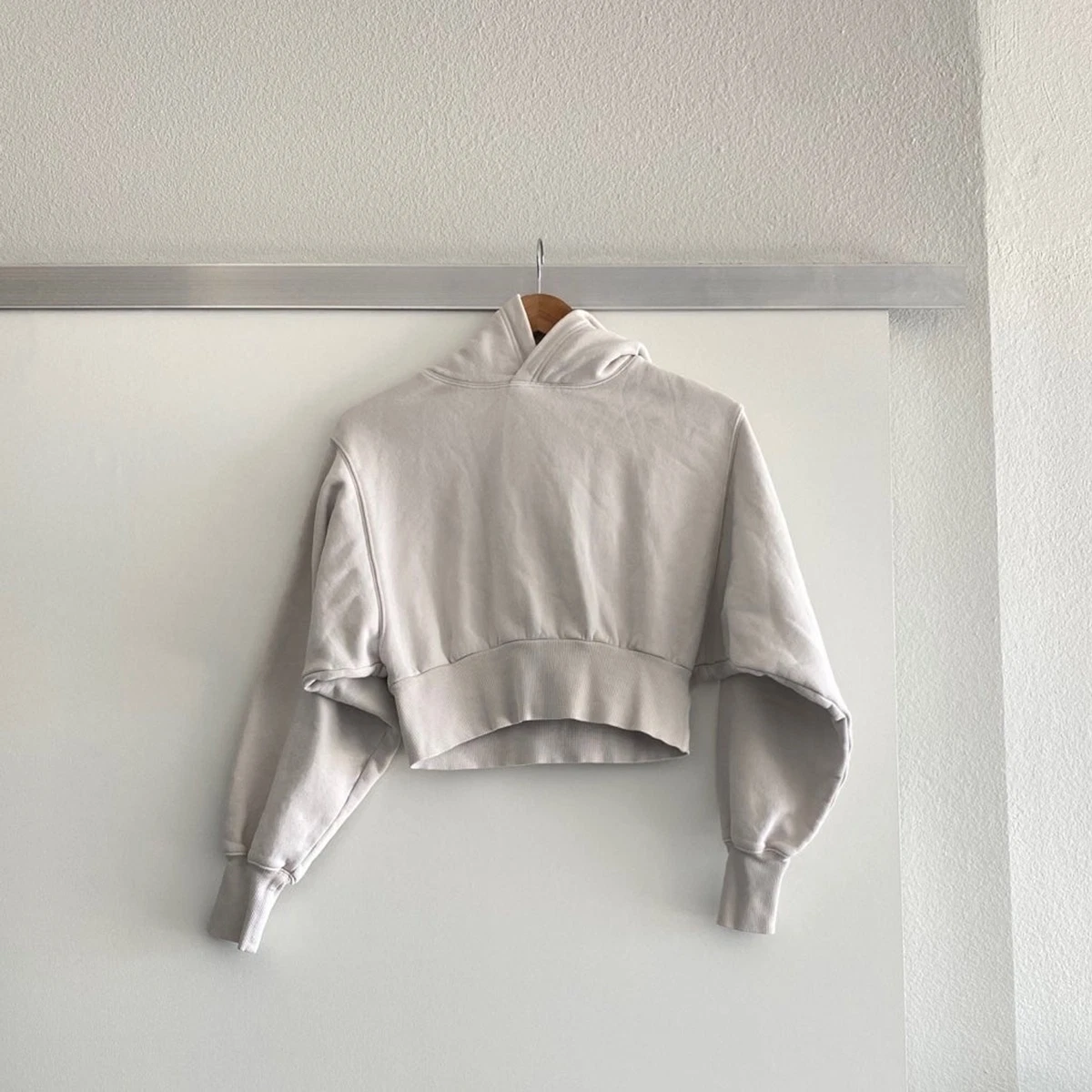 Aritzia Tna Cozy Fleece Perfect Shrunken Hoodie Size XXS eBay