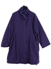 Gudrun Sjöden Women's Coat Xl Purple Cotton With Polyester Overcoat