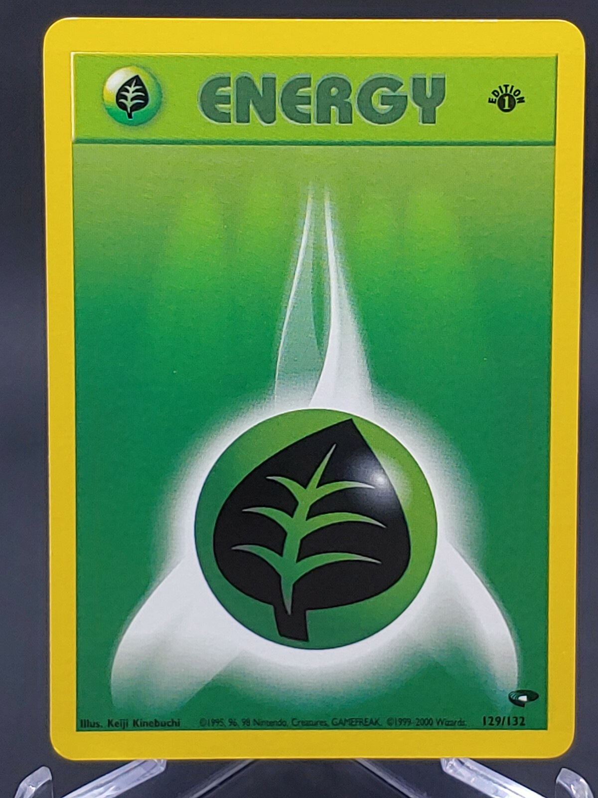 Pokemon Grass Energy 129/132 1st Edition Gym Challenge 