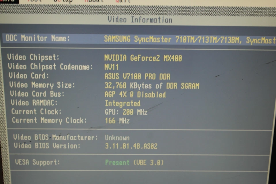 ASUS AGP-V7100 PRO DDR  Nvidia GeForce 2 MX400 32 MB Video Graphics AGP card - Image 2 of 4