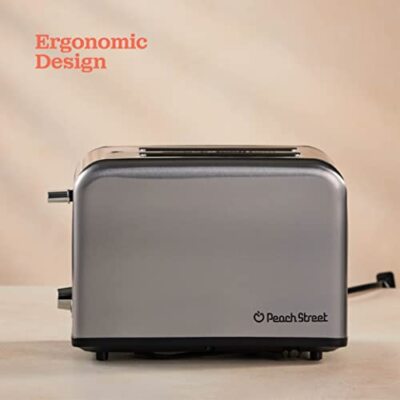 Peach Street 2 Slice Toaster Compact Bread Toaster with Digital Peach Street 2 Slice Toaster Compact Bread Toaster with Digital