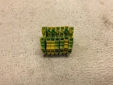 Wago 281 4mm2 Green Yellow Wiring Terminal Block Din Rail 4 mm 2 Lot of 7