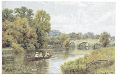 Wallingford Bridge von A R Quinton unbenutzt 20er Jahre - Lachs 1867