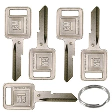5x New OEM Genuine GM Ignition Key Blanks "C" Uncut Blade GM Logo 320652 B50