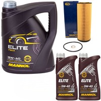 MotoröL Set Mannol Elite 5W40 API 7 Liter + ÖLfilter FüR VW Passat Variant 2.5