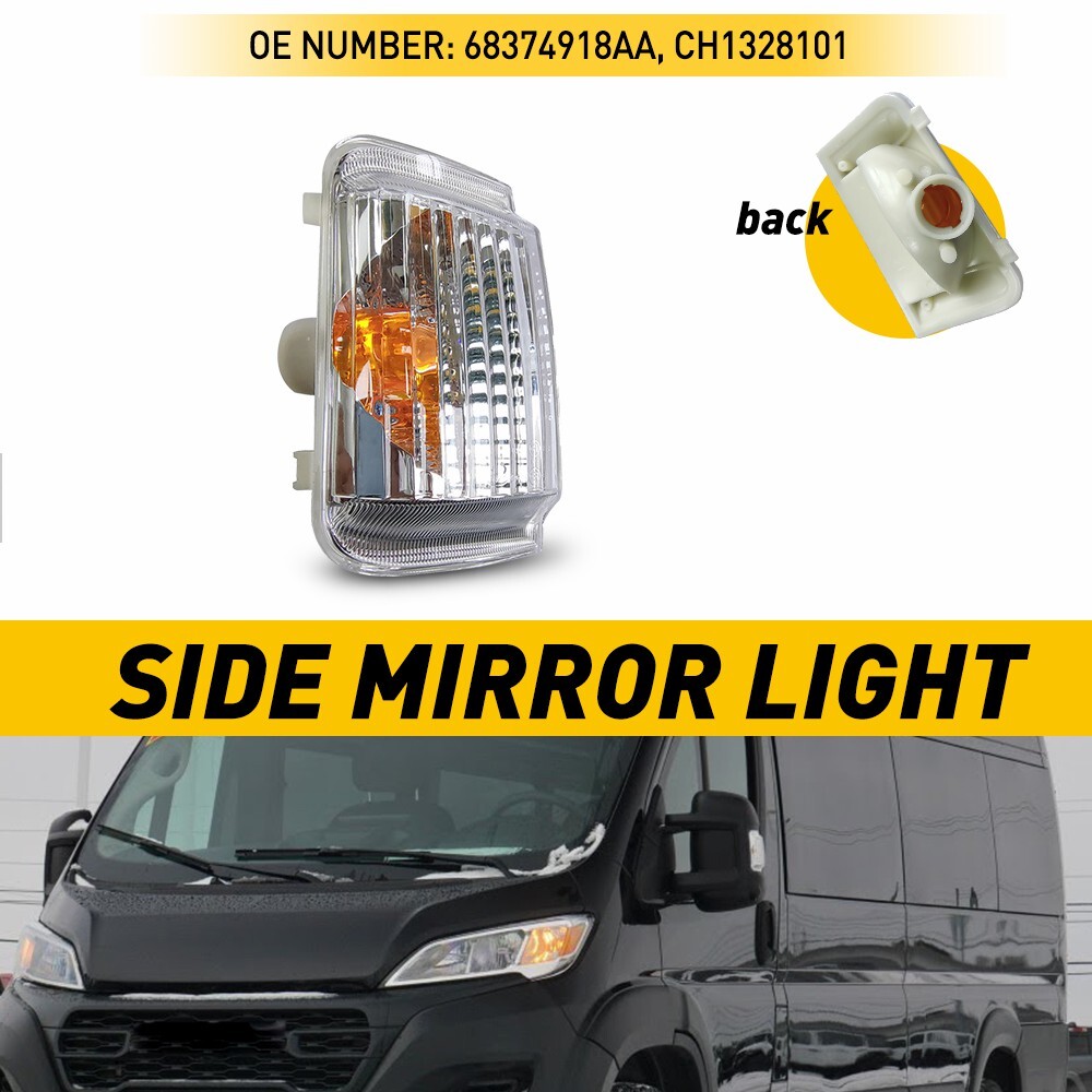 Driver Side Turn Mirror Signal Lamp for 2014-2023 RAM PROMASTER 1500 2500 3500