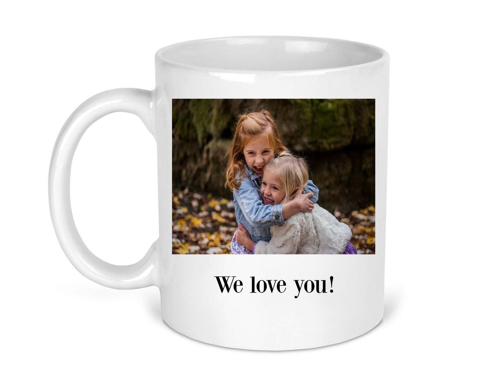 Add Your Photo Ceramic Coffee Mug Personalized Logo Cup Father's Day Gift Family