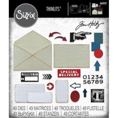 Sizzix Thinlits Matrizen-Set 48-teilig - Postale by Tim Holtz 665927