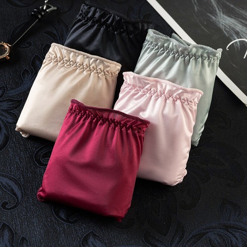 Women Sexy Shiny Satin Silk Knickers Briefs Panties Ladies Seamless Underwear - Picture 9 of 27