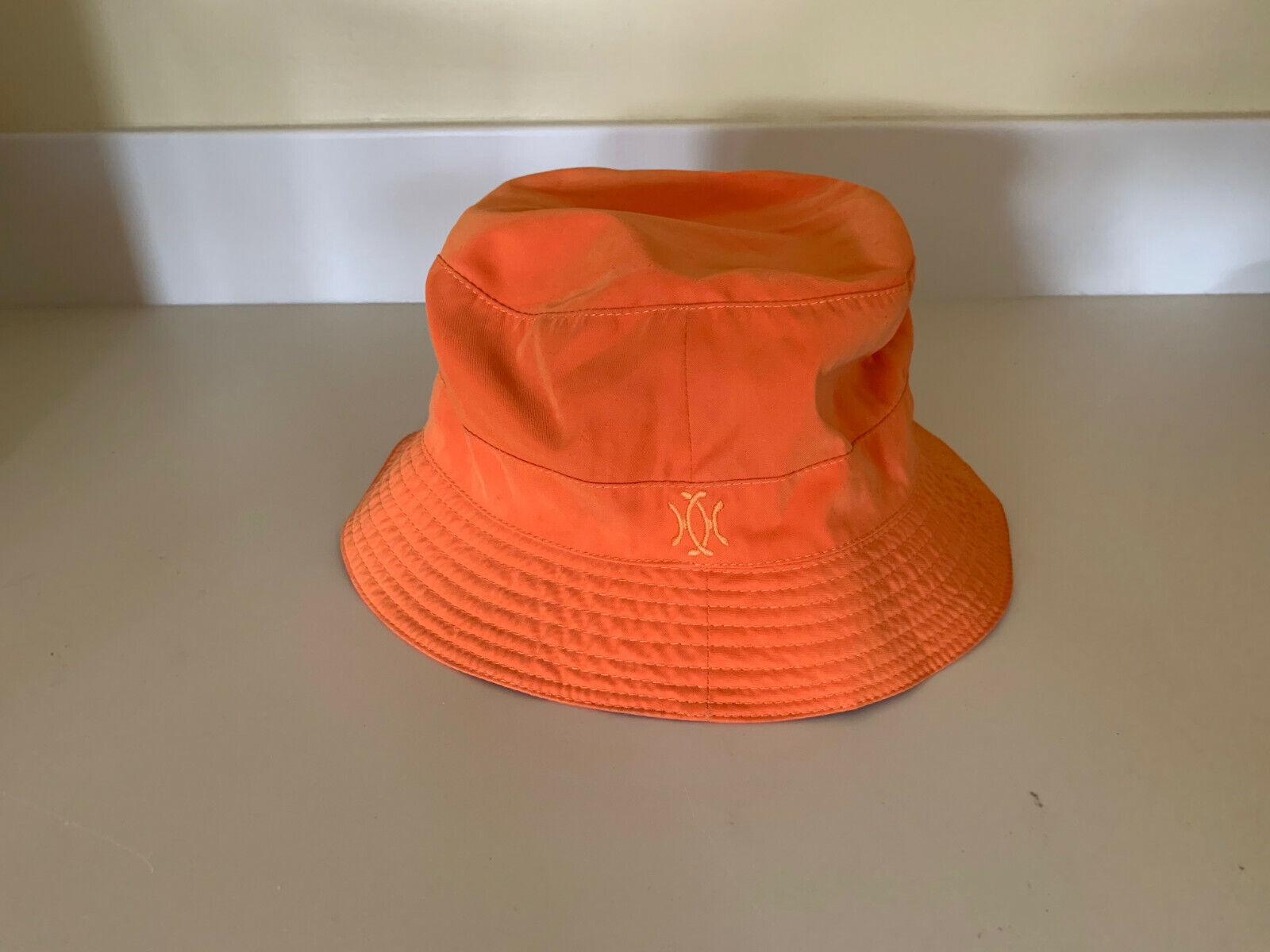 Vintage Hermes Motsch Orange Double "H" Bucket Ha… - image 1