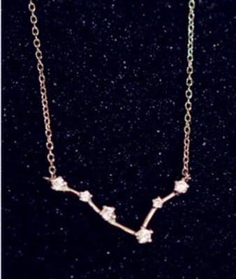KX Collier Fische Sternenkonstellation Sternzeichen Halskette versilbert
