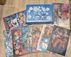 Dragon Ball Z Lot 8 Card Jumbo cards 3D art board collection + Box Rare