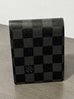 Louis Vuitton Damier Graphite Check Black Bifold Men's Wallet Credit Card