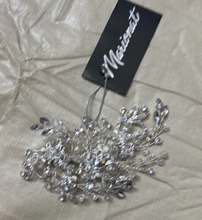 Pettine per capelli da sposa in cristallo oro rosa, accessorio