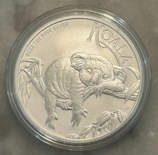 2022 Australia Koala 1 Oz. Silver in Capsule - 99.99% Silver