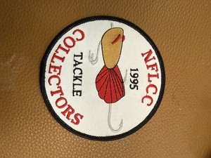 NFLCC Lure Collectors 1995 Patch 4" Round Fishing ANTIQUE TACKLE