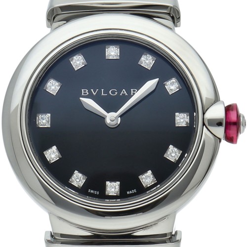 Bvlgari Lvcea Tubogas LU28S / LU28BSS / 12T Stainless Steel 28mm Quartz #LPW3732