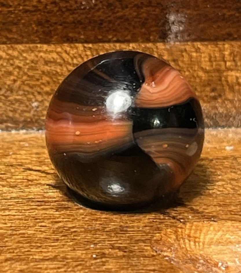 "Avispa mezclada King Blue Aventurine Peltier o mármol temprano 0,62"" como nueva 9,6 vintage" Foto 4 de 4