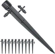 50 Pcs Drip Irrigation Emitters, Adjustable Flow 0-18 GPH Irrigation Drippers wi