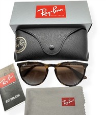 Ray-Ban Erika Sunglasses Polished Brown Tortoise Polarized RB 4171 710/T5 w/case