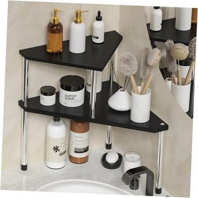  Bathroom Counter Organizer Over Sink for Toiletries, Makeup, Kitchen Black