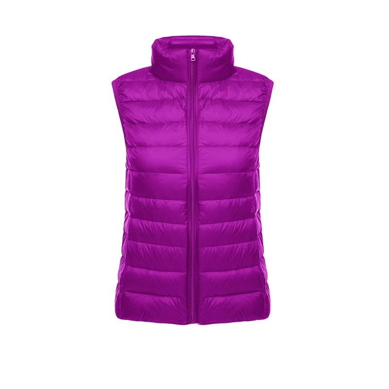 Warm Ultralight Coat Warmer Jacket Gilet Waistcoat Down Vest Sleeveless Ladies - Image 4 of 4
