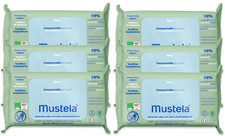 Mustela Baby Home Compostable Cleansing Wipes - for Face, Body  Diaper Area - 9