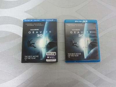 Gravity 3D Blu-ray + Blu-ray + DVD With Slipcover  Sandra Bullock