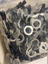 100 insulated Ring Terminal wire Connector Black 14-12 GA AWG Gauge 1/2 Hole