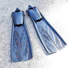X-Large Atomic Aquatics Nature's Wing Split Fins Smoke Black Size XL NSW SEAL