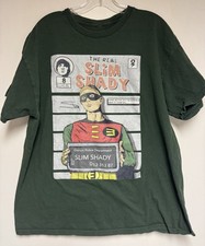 VTG Eminem The Real Slim Shady T Shirt Comic Book Raptee Biggie Tupac 2002  Rap