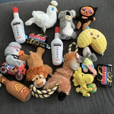 Lot Of 14 Dog Toys Bark Box, Kong Medium Large