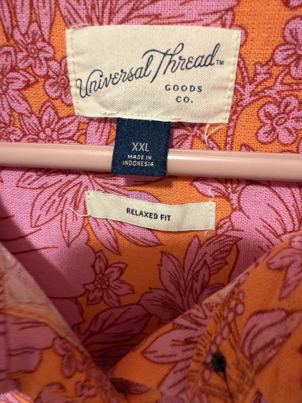 Universal Thread Ladies Button Down Pink/Orange F… - image 3