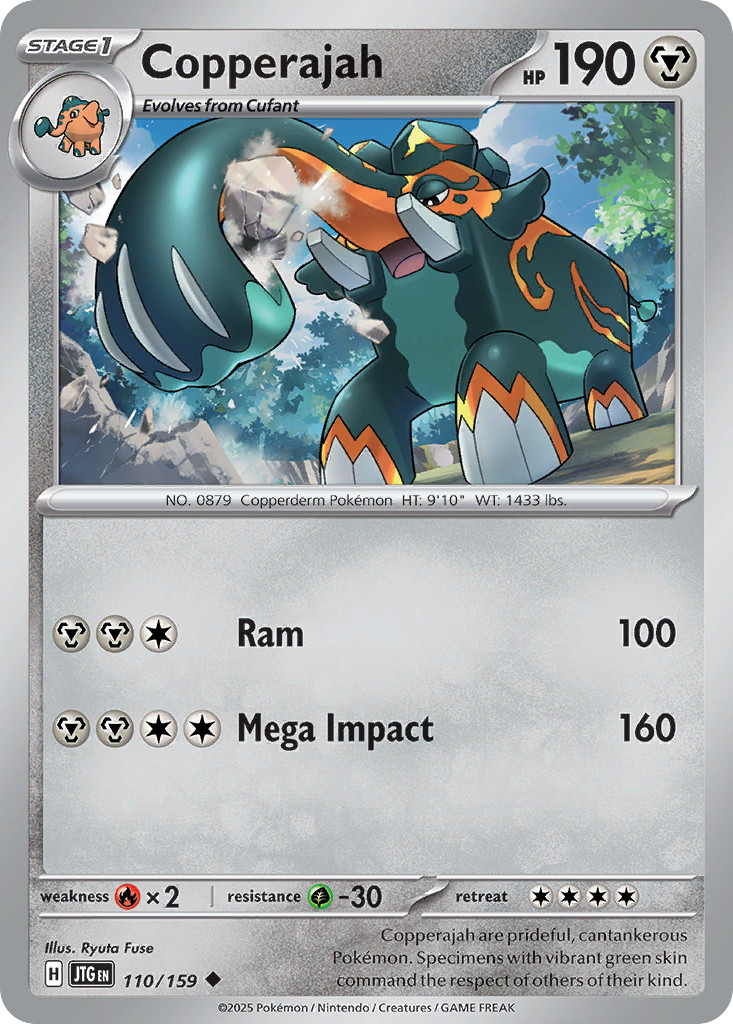 COPPERAJAH 110 NEAR MINT 159 Uncommon Journey Together Pokemon COPPERAJAH